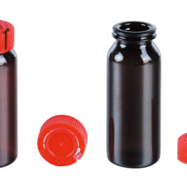 Amber Pharmaceutical Plastic Bottles with Tear Off Cap and Snap on Tamper Evident Cap