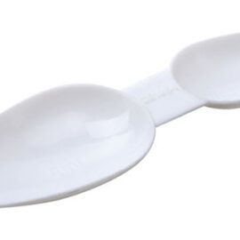 White 2.5ml to 5ml Plastic Dosage Double End Spoons