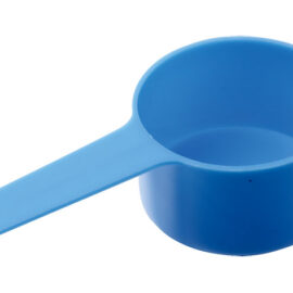 20ml 30m 50ml Blue Cylinder Recycled Plastic Measuring Spoons With Short Handle