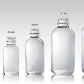 Clear Boston Round Bottle G.P.I 400 15ml to 500ml