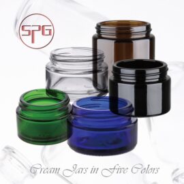 Amber Glass Cosmetic Jars 15ml to 100ml