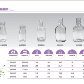 Clear Glass Drink Bottles 200ml to 230ml