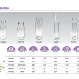 Clear Glass Drink Bottles 250ml to 270ml