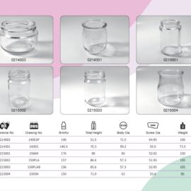 Clear Glass Food Jars 140ml to 180ml