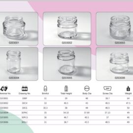 Clear Glass Food Jars 30ml to 35ml