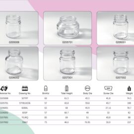 Clear Glass Food Jars 50ml to 85ml