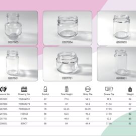 Clear Glass Food Jars 70ml to 90ml