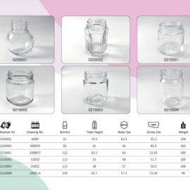 Clear Glass Food Jars 90ml to 125ml