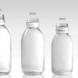 Clear Glass Bottles for Syrup DIN PP 28mm 30ml to 300ml