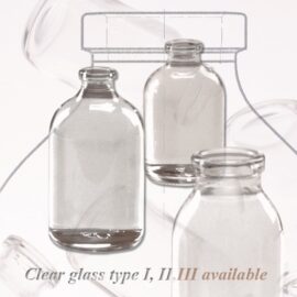 Clear Moulded Injection Vials for Antibiotics 7ml to 100ml