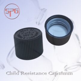 Plastic Child Resistance Cap 18mm to 28mm black