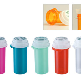 Convertible Empty Plastic Vials with Child Resistant Screw Cap